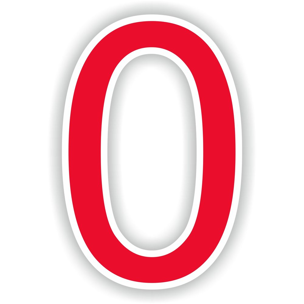 Number 0 Red
