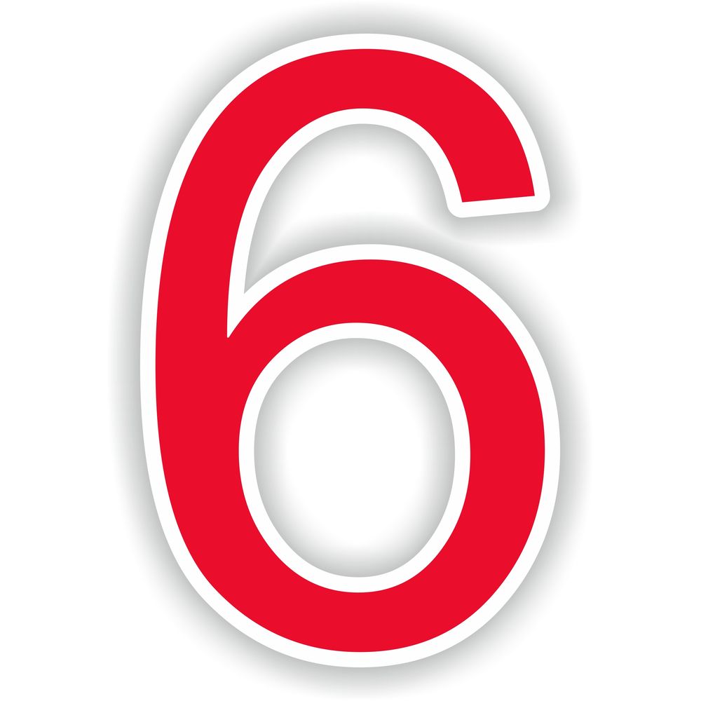 Number 6 Red