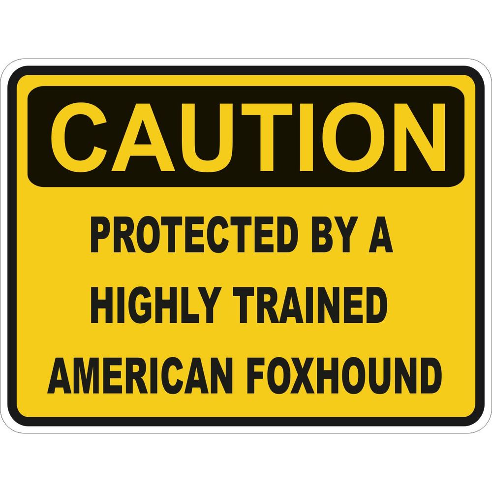 Caution American Foxhound