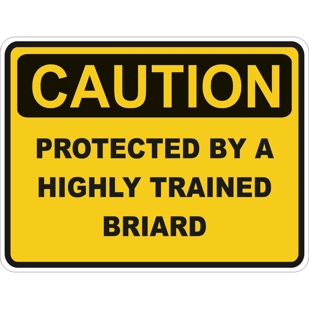 Caution Briard
