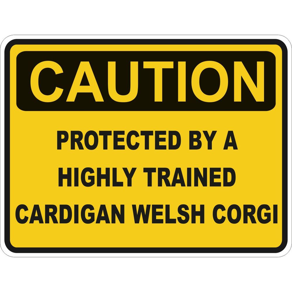 Caution Cardigan Welsh Corgi
