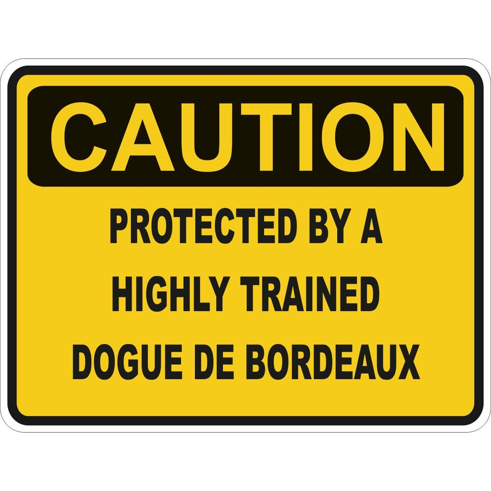 Caution Dogue De Bordeaux