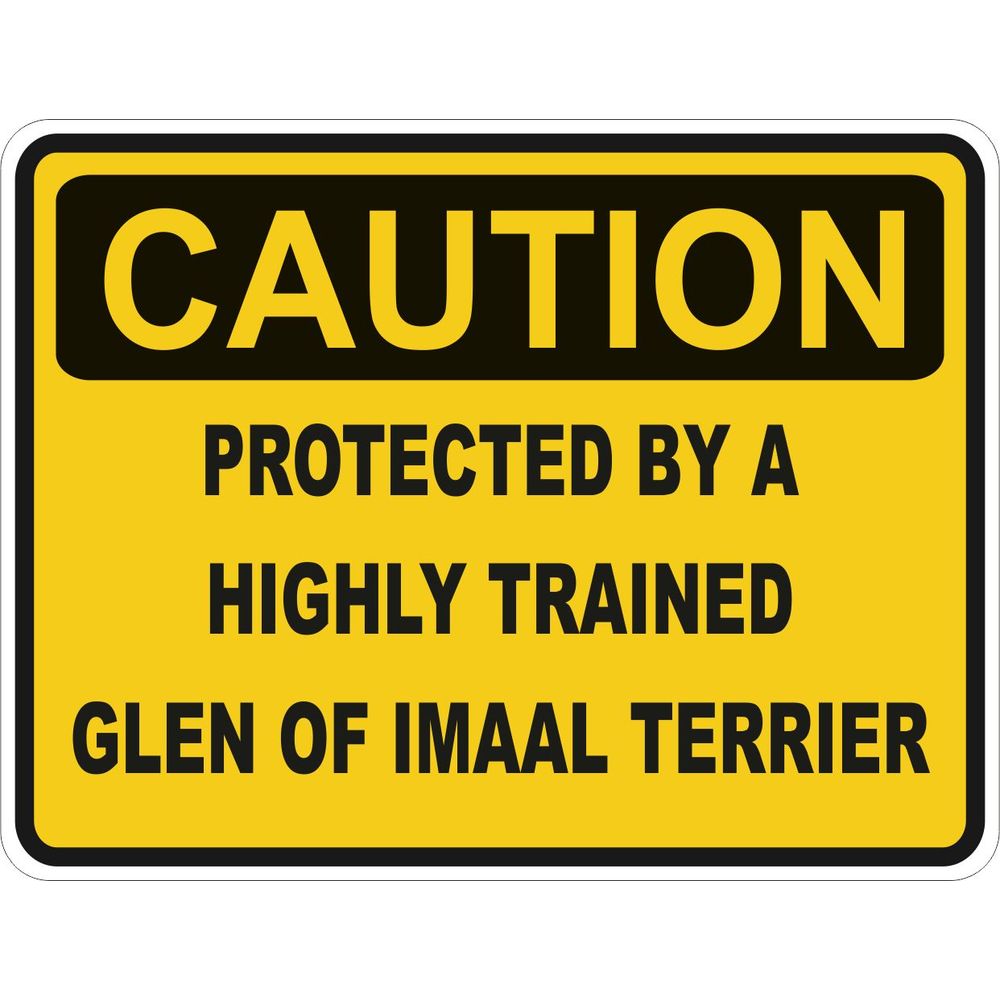 Caution Glen Of Imaal Terrier