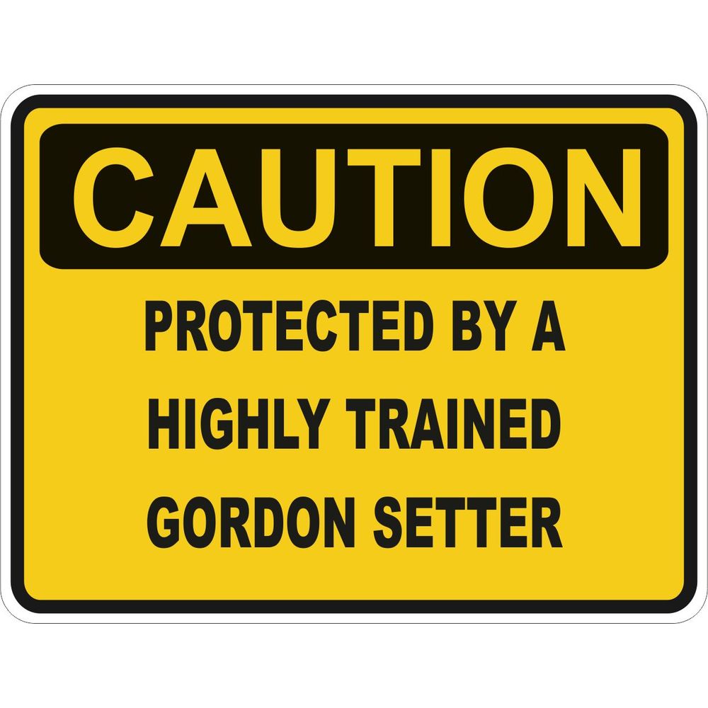 Caution Gordon Setter