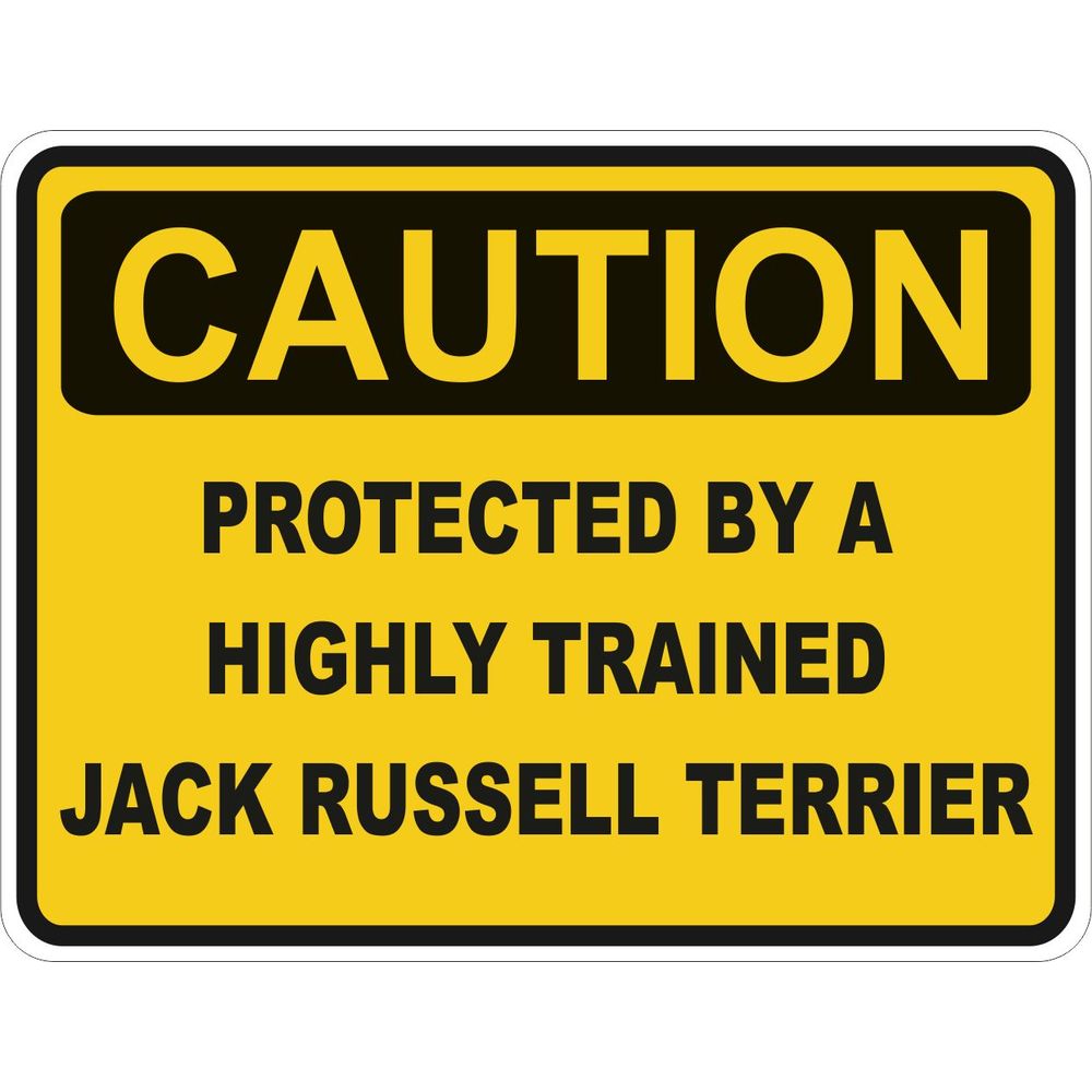 Caution Jack Russell Terrier
