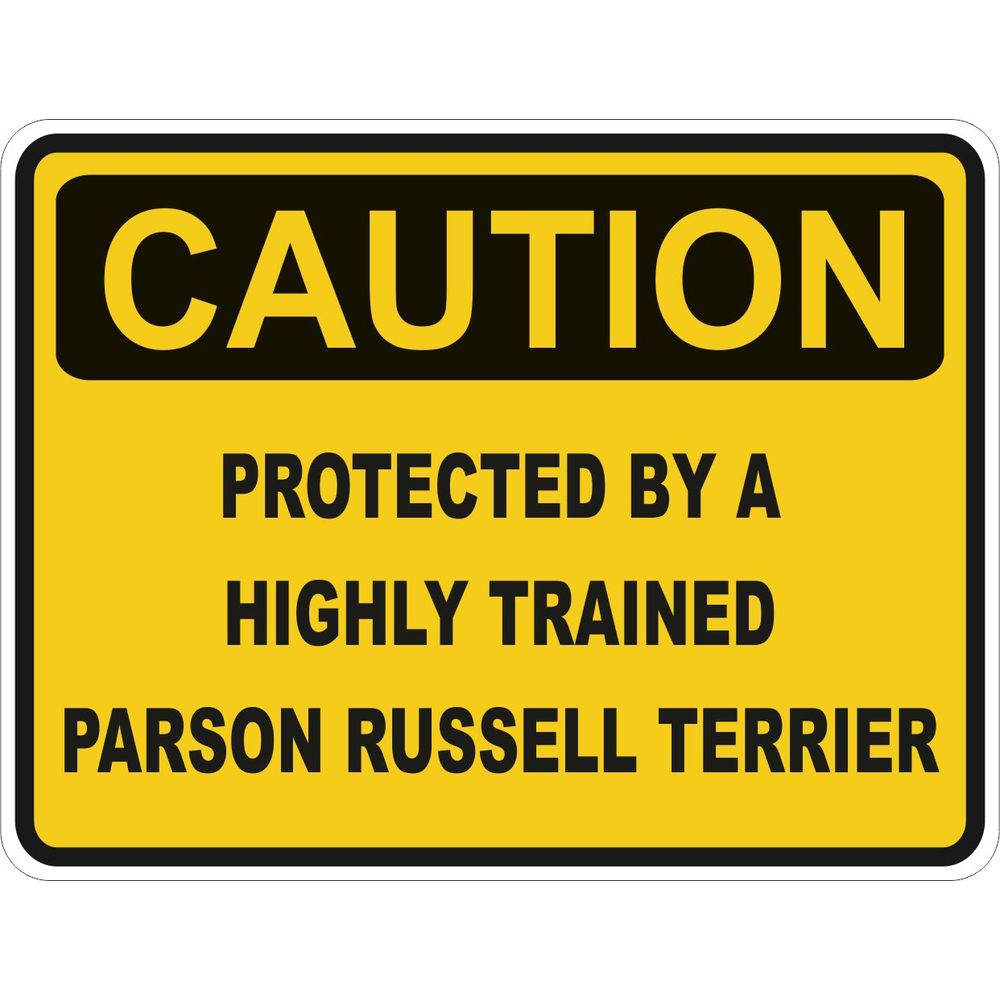 Caution Parson Russell Terrier