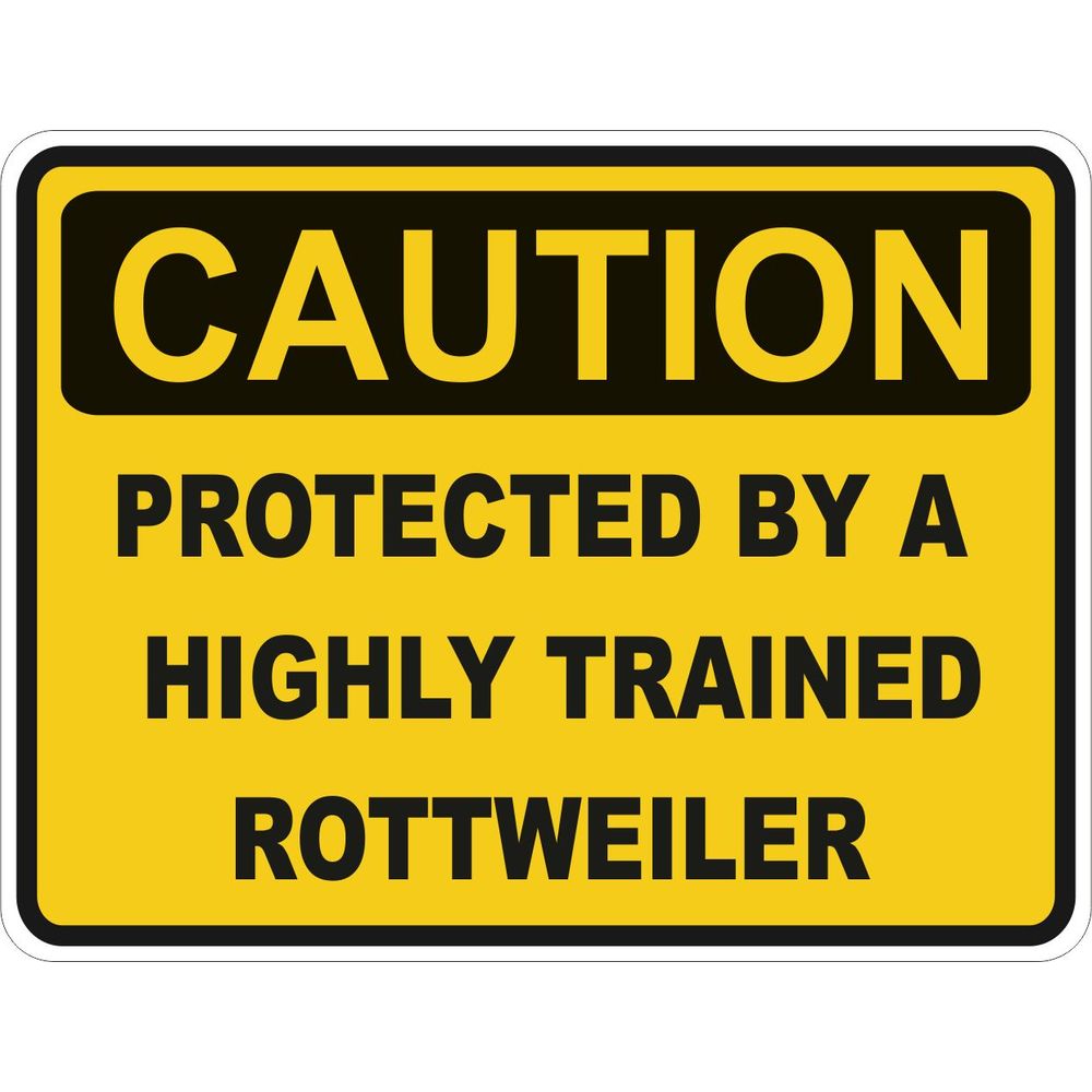 Caution Rottweiler