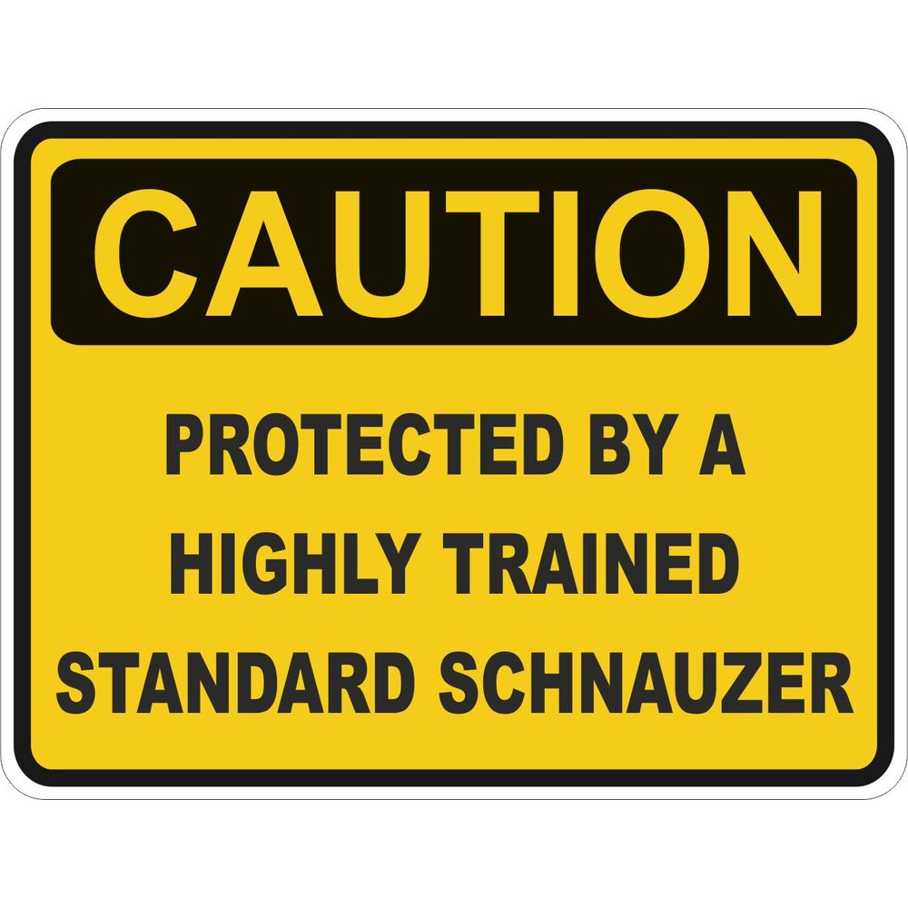 Caution Standard Schnauzer
