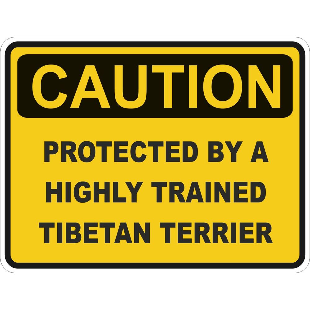 Caution Tibetan Terrier