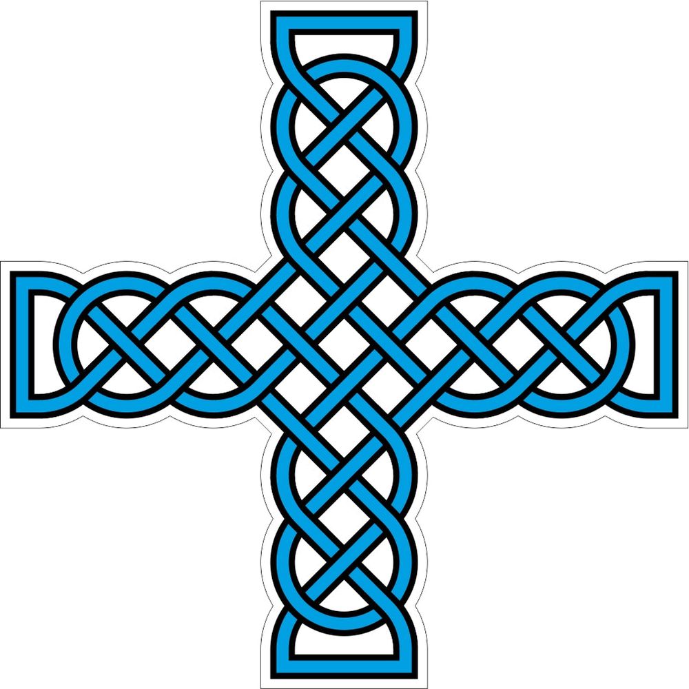 Celtic Cross Cyan