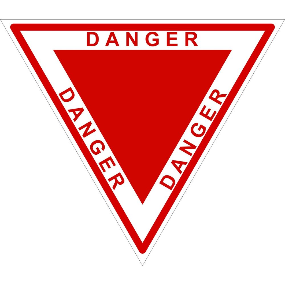 Danger Triangle Red