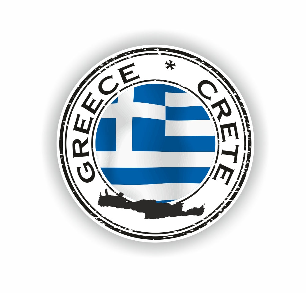 Crete Greece Seal Round Flag