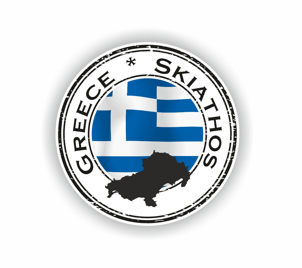 Skiathos 02 Greece Seal Round Flag