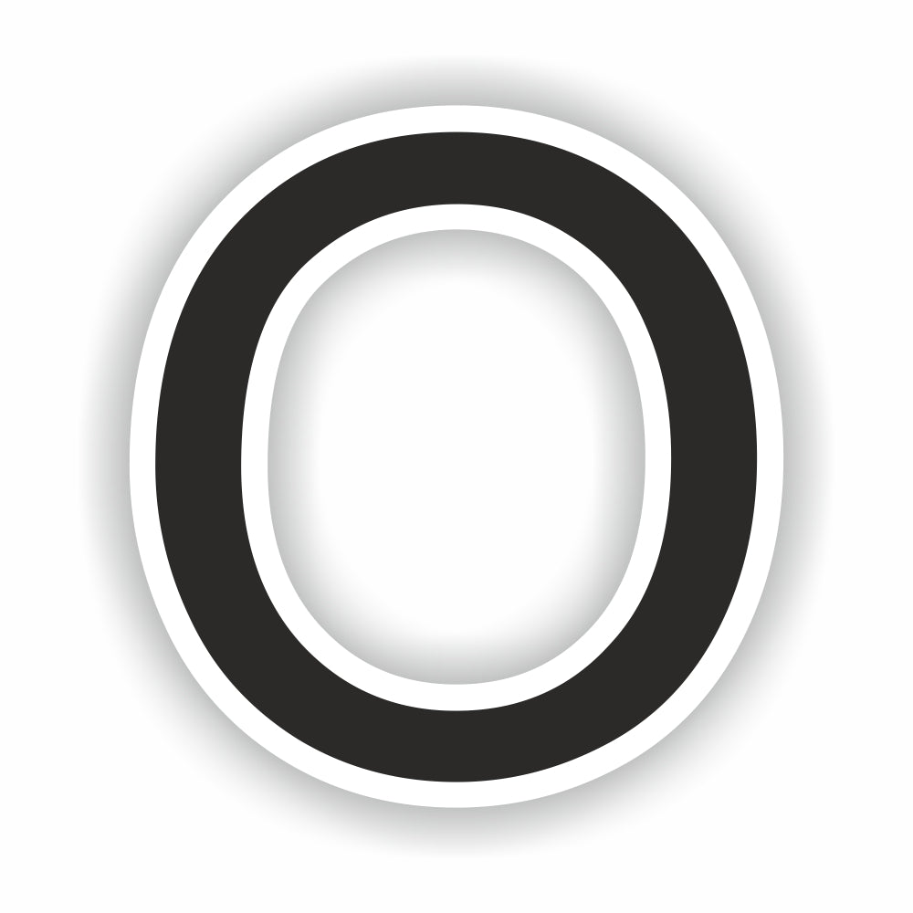 Letter O Black