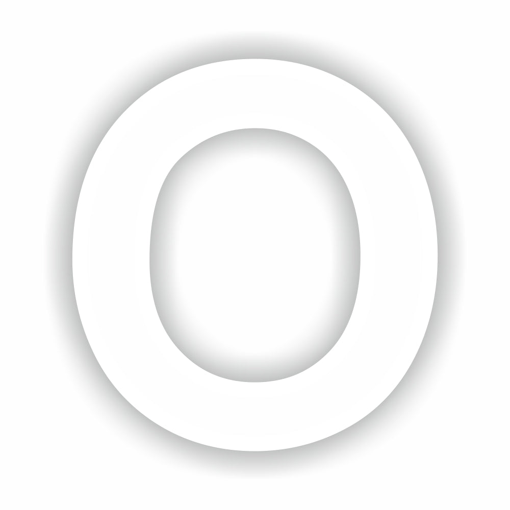 Letter O White