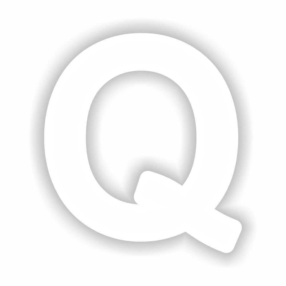 Letter Q White