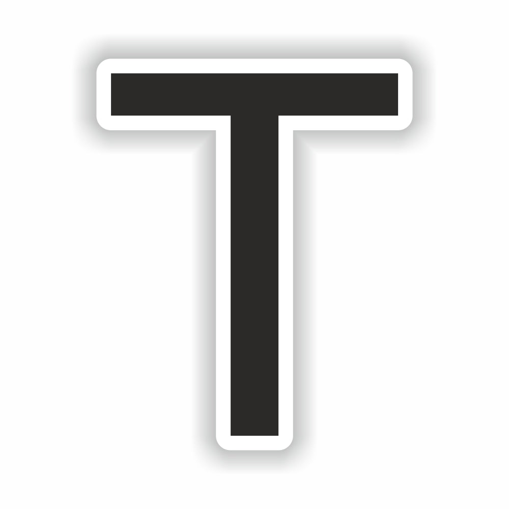 Letter T Black