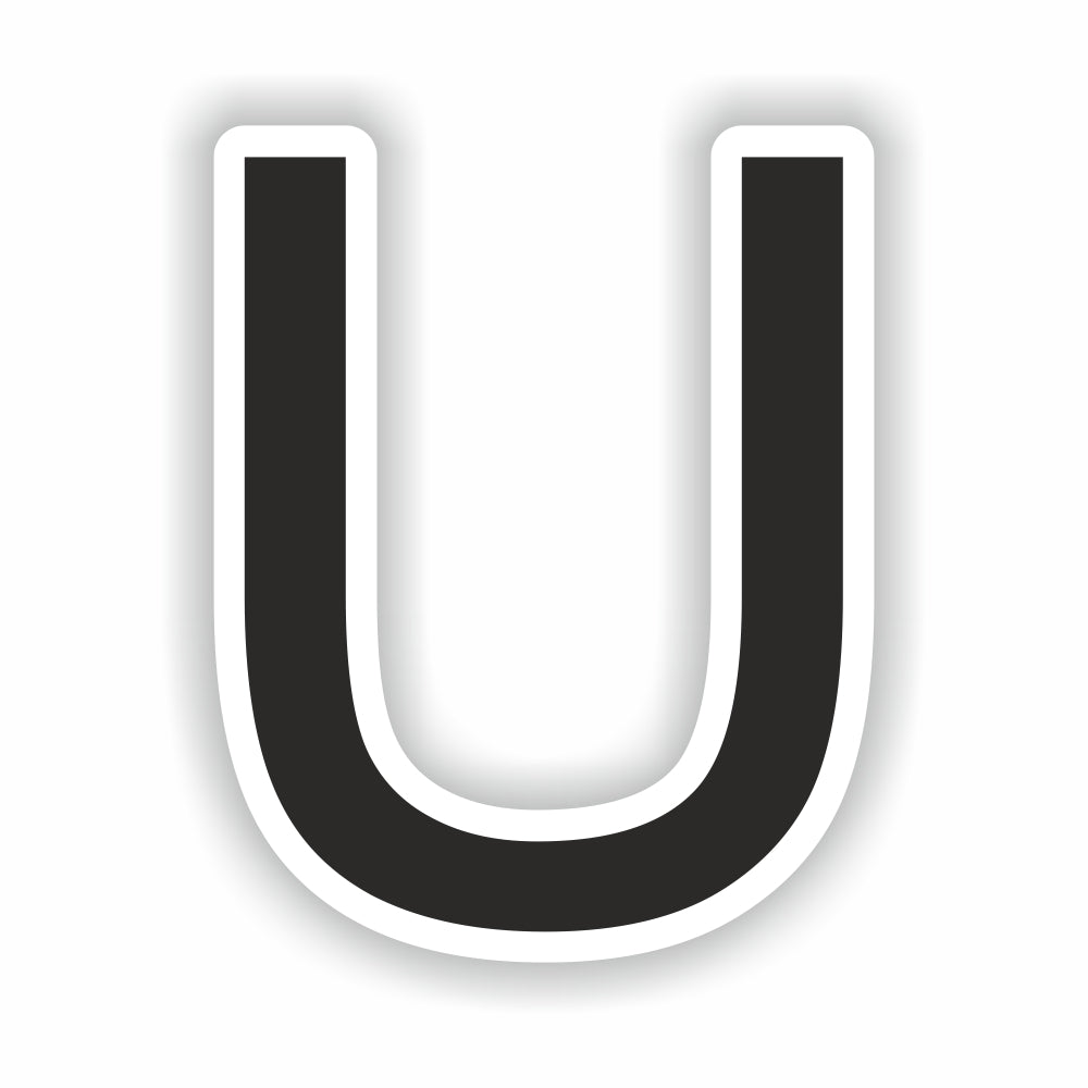 Letter U Black