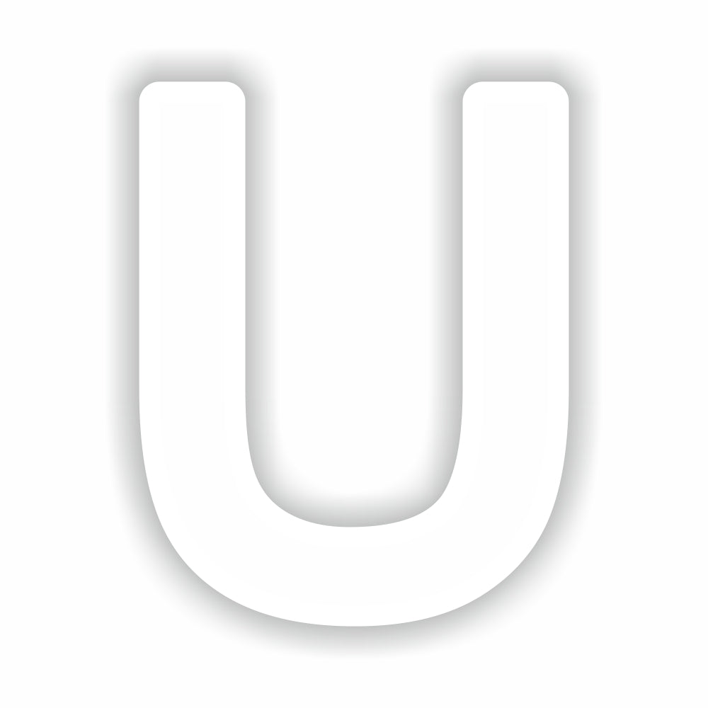 Letter U White