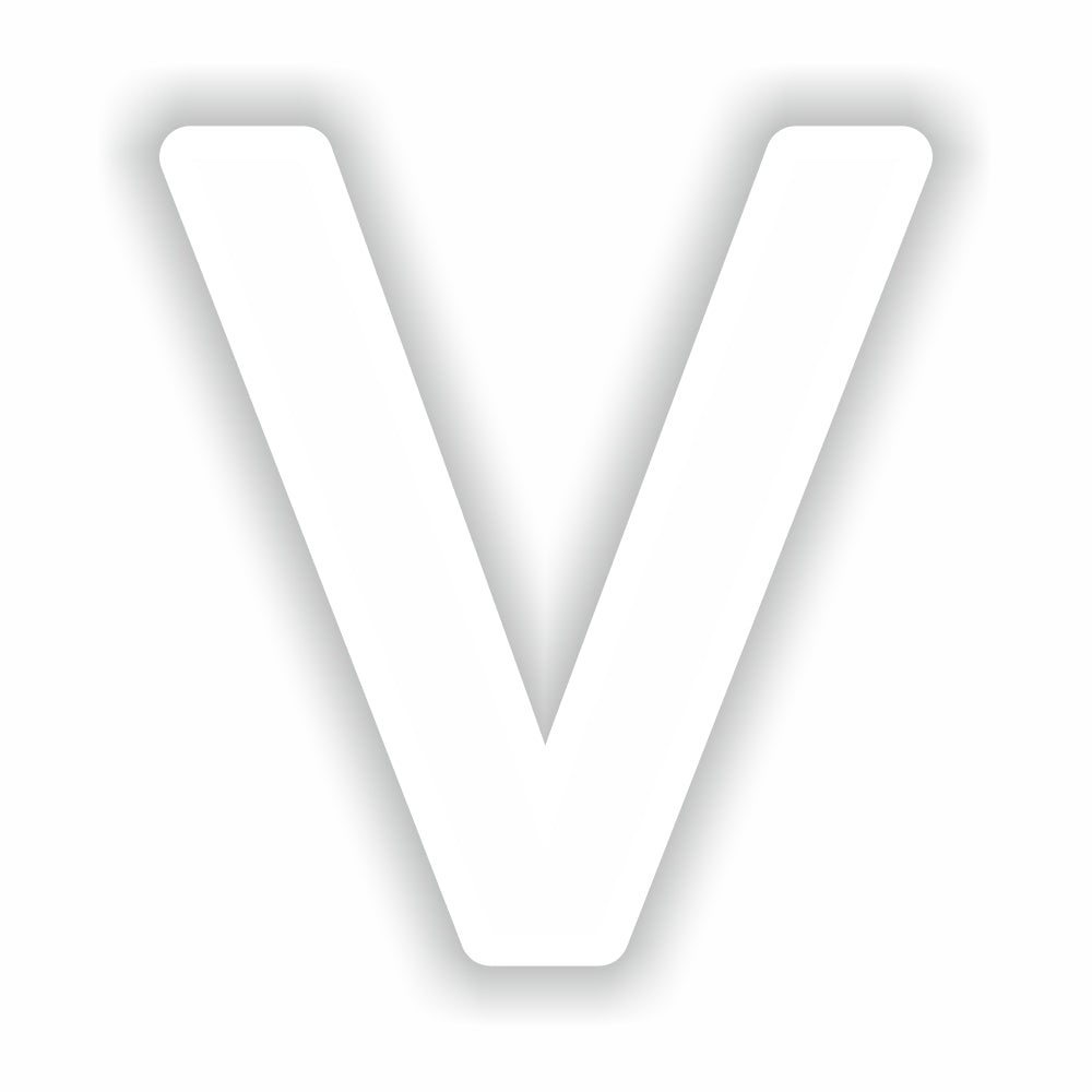 Letter V White
