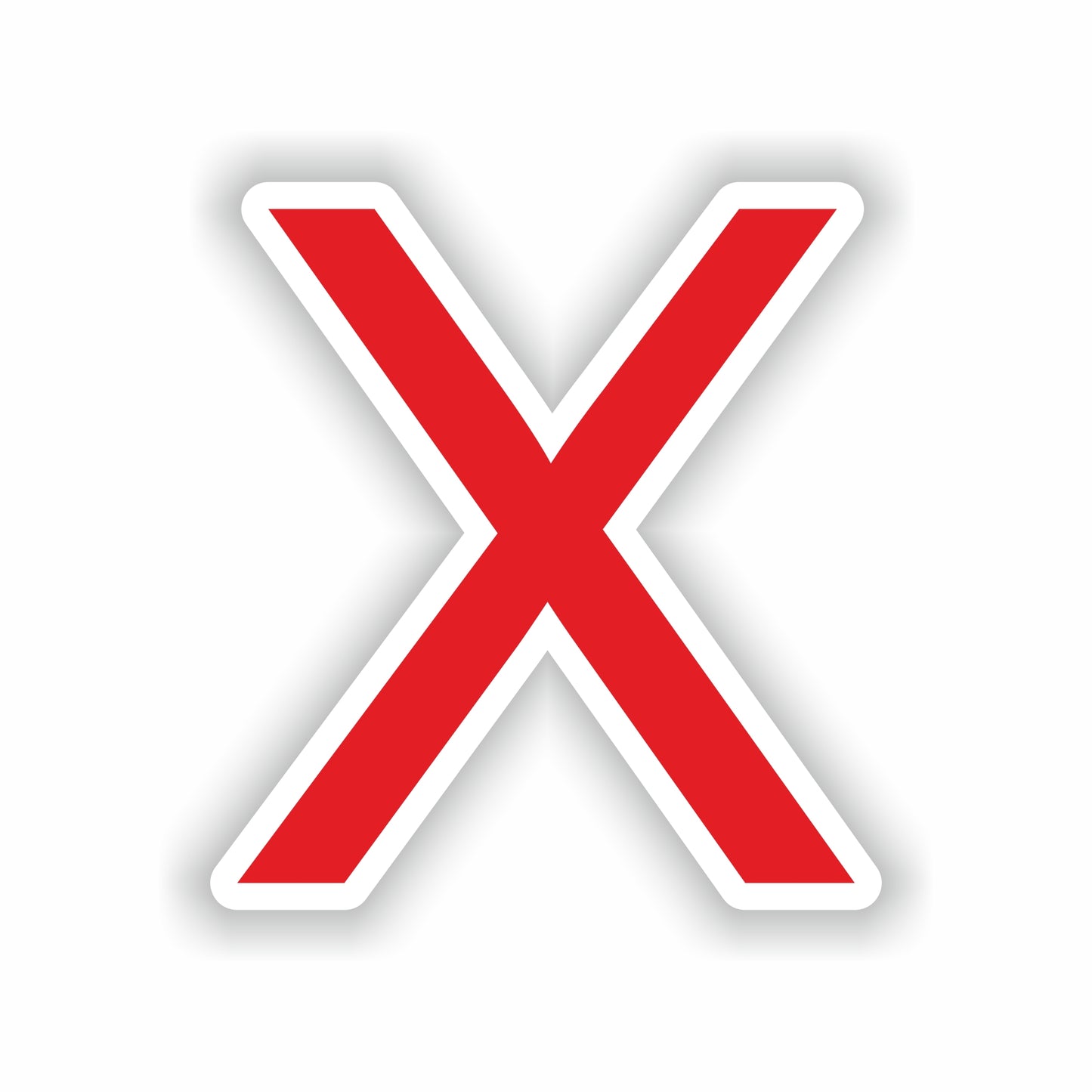 Letter X Red