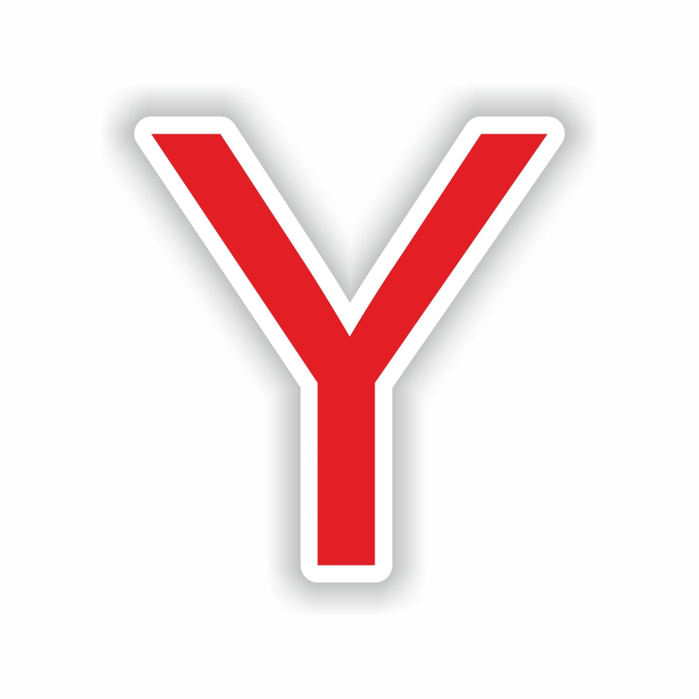 Letter Y Red