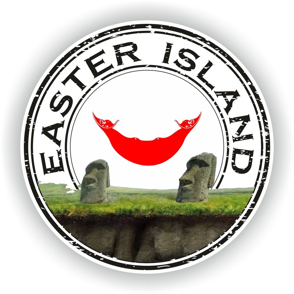 Easter Island #01 Seal Round Flag