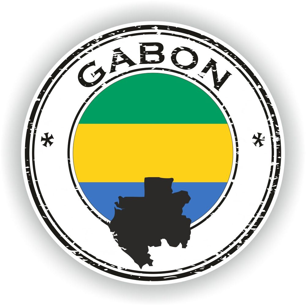 Gabon Seal Round Flag