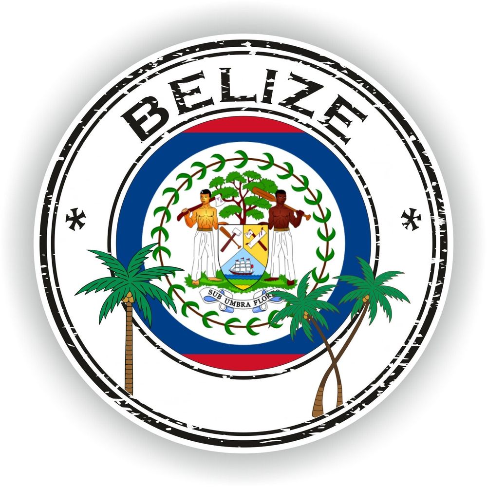 Belize Seal Round Flag