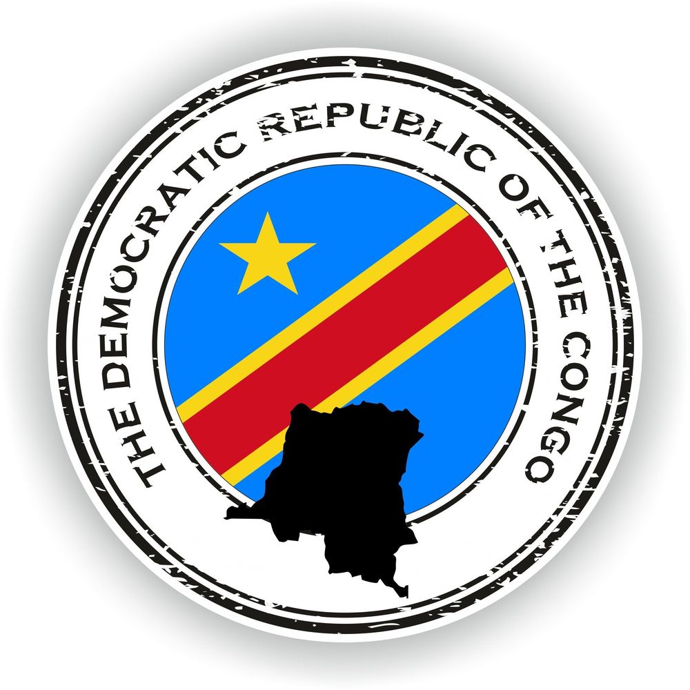 Democratic Republic Of Congo Seal Round Flag