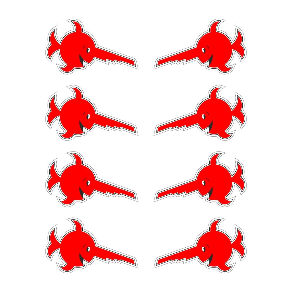 8 x Laughing Sawfish Red German Submarine U-Boat Military