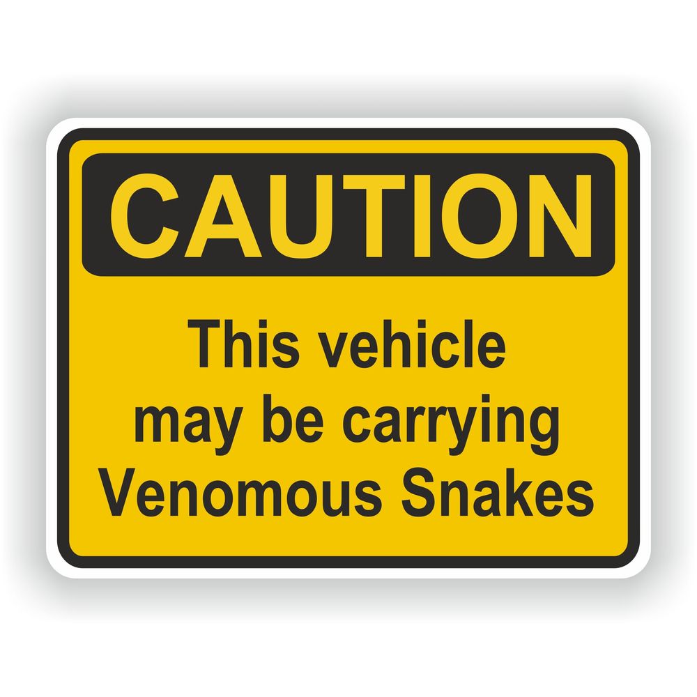 Venomous Snakes Caution