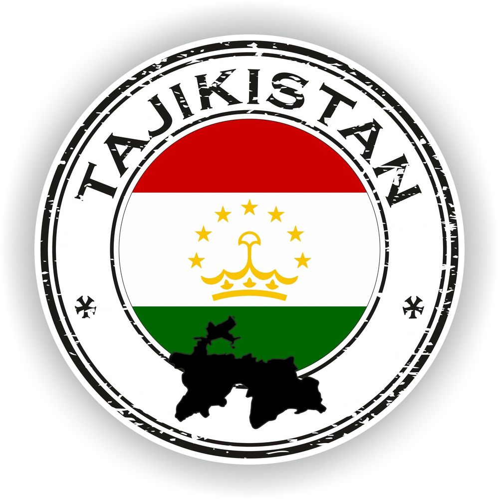 Tajikistan Seal Round Flag