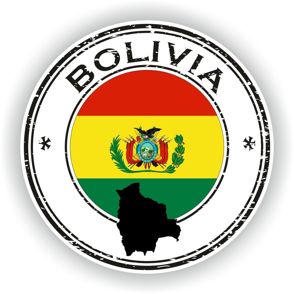 Bolivia Seal Round Flag