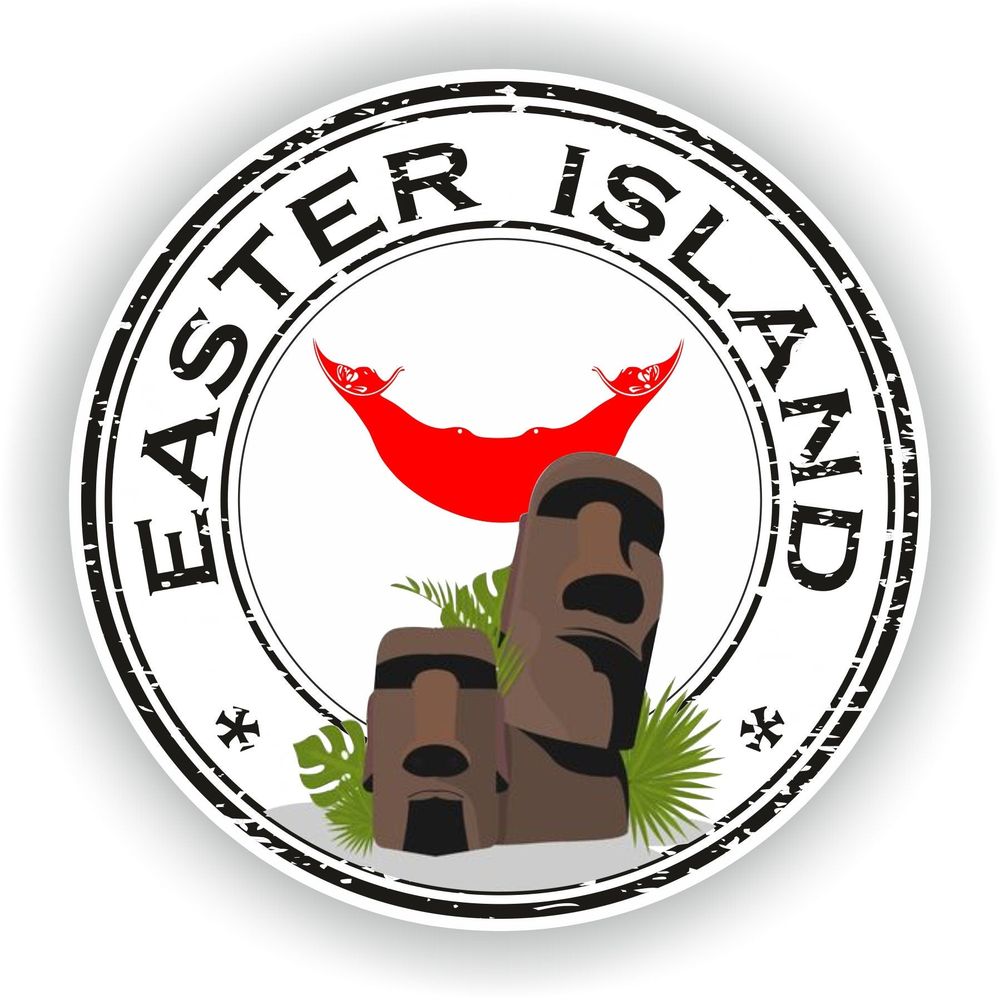 Easter Island #02 Seal Round Flag