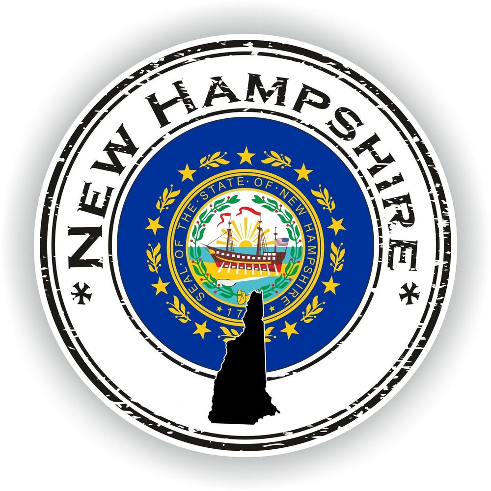 New Hampshire Seal Round Flag