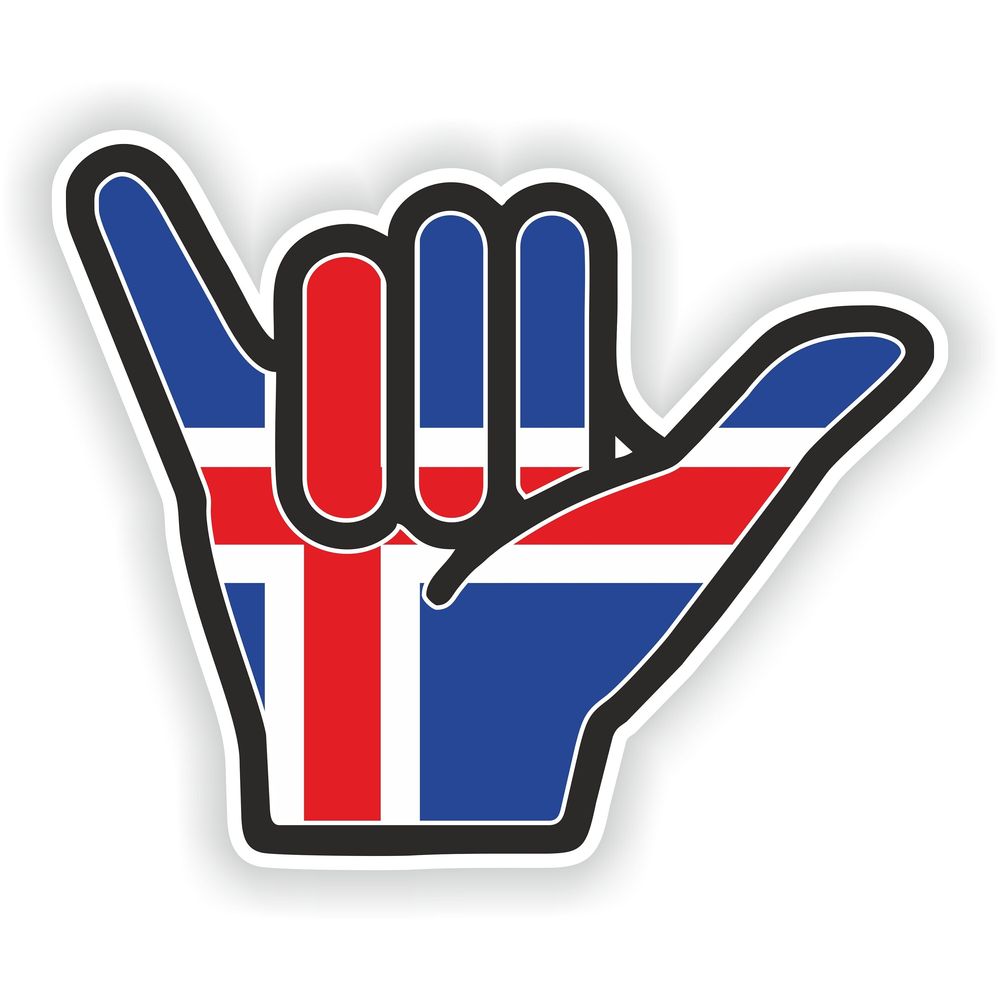 Iceland Shaka Hand Hang Loose