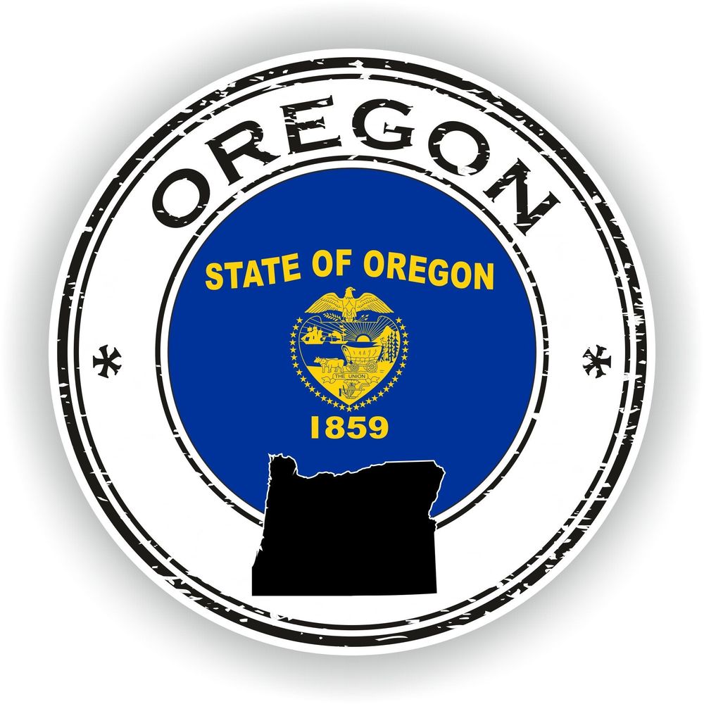 Oregon Seal Round Flag