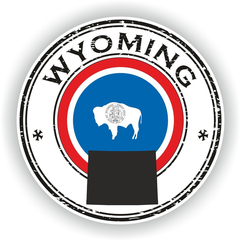 Wyoming Seal Round Flag