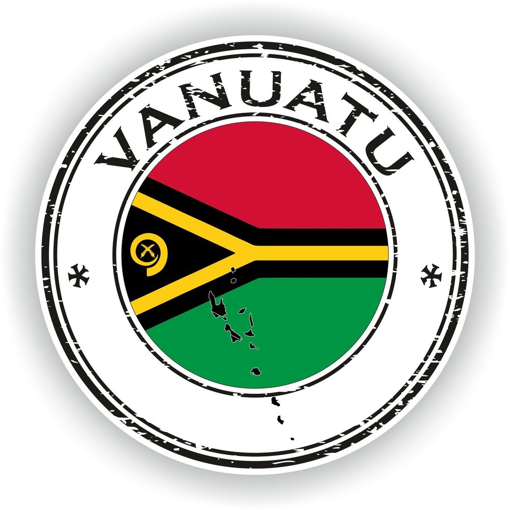Vanuatu Seal Round Flag