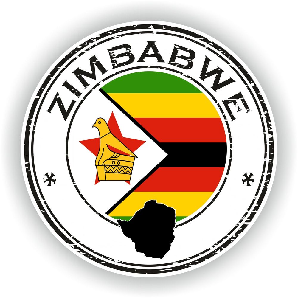 Zimbabwe Seal Round Flag