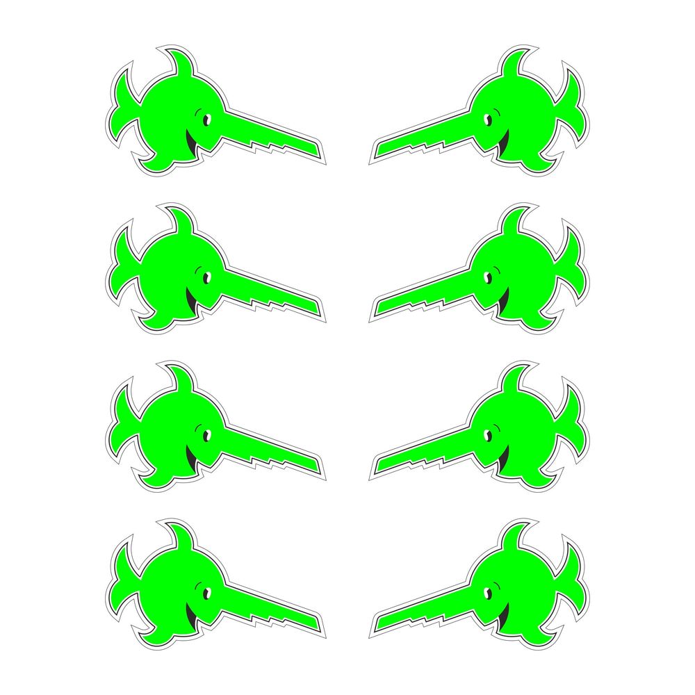 8 x Laughing Sawfish Green German Submarine U-Boat Military