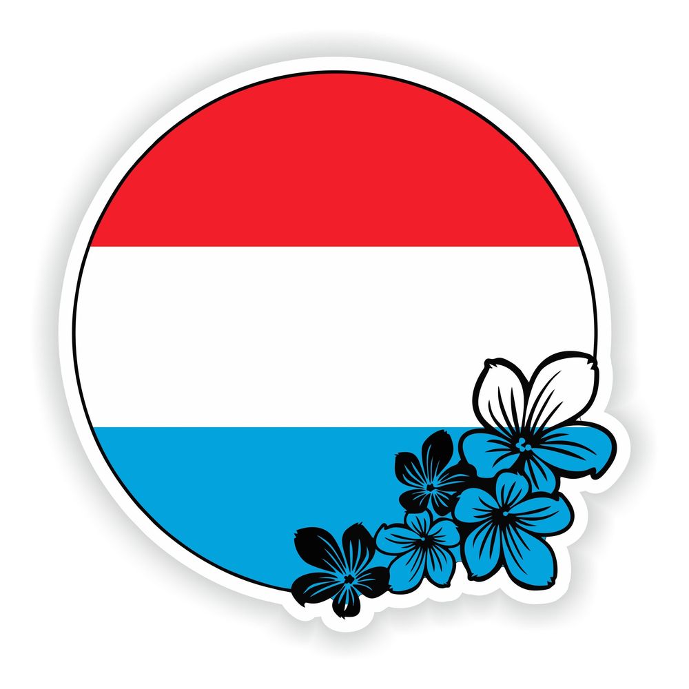 Luxembourg Round Flag