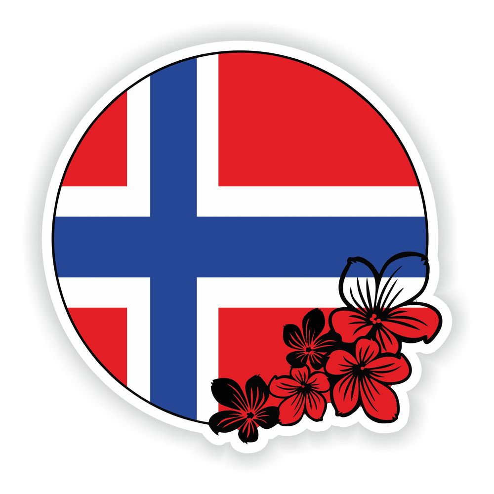 Norway Round Flag