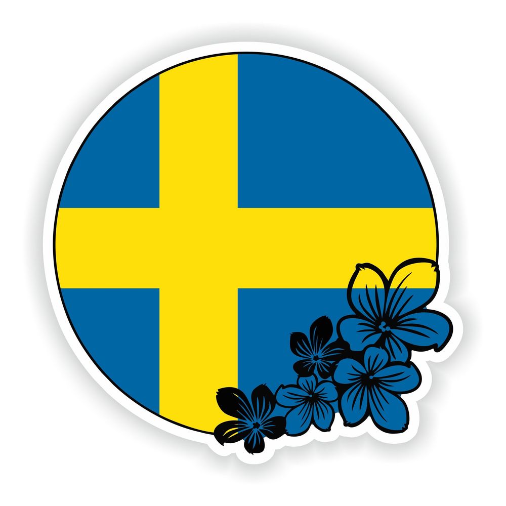Sweden Round Flag