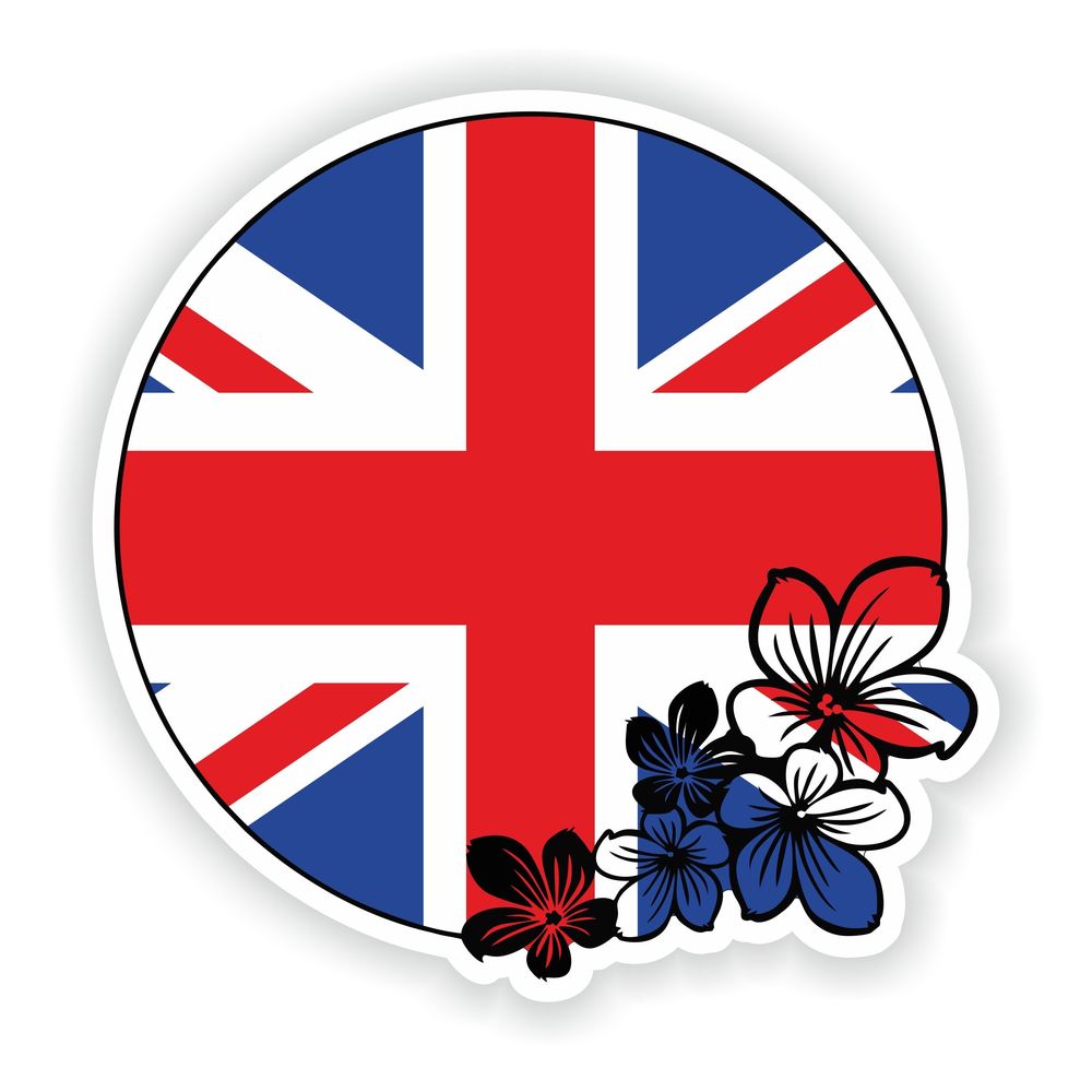 UK Union Jack Great Britain Round Flag