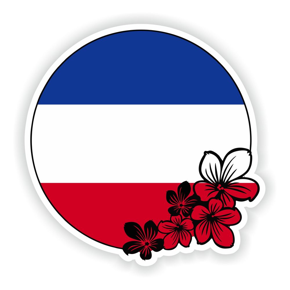 Yugoslavia Round Flag