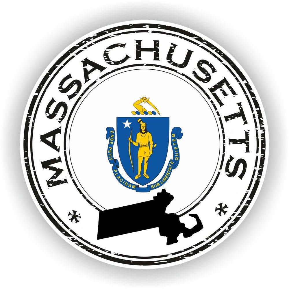 Massachusetts Seal Round Flag