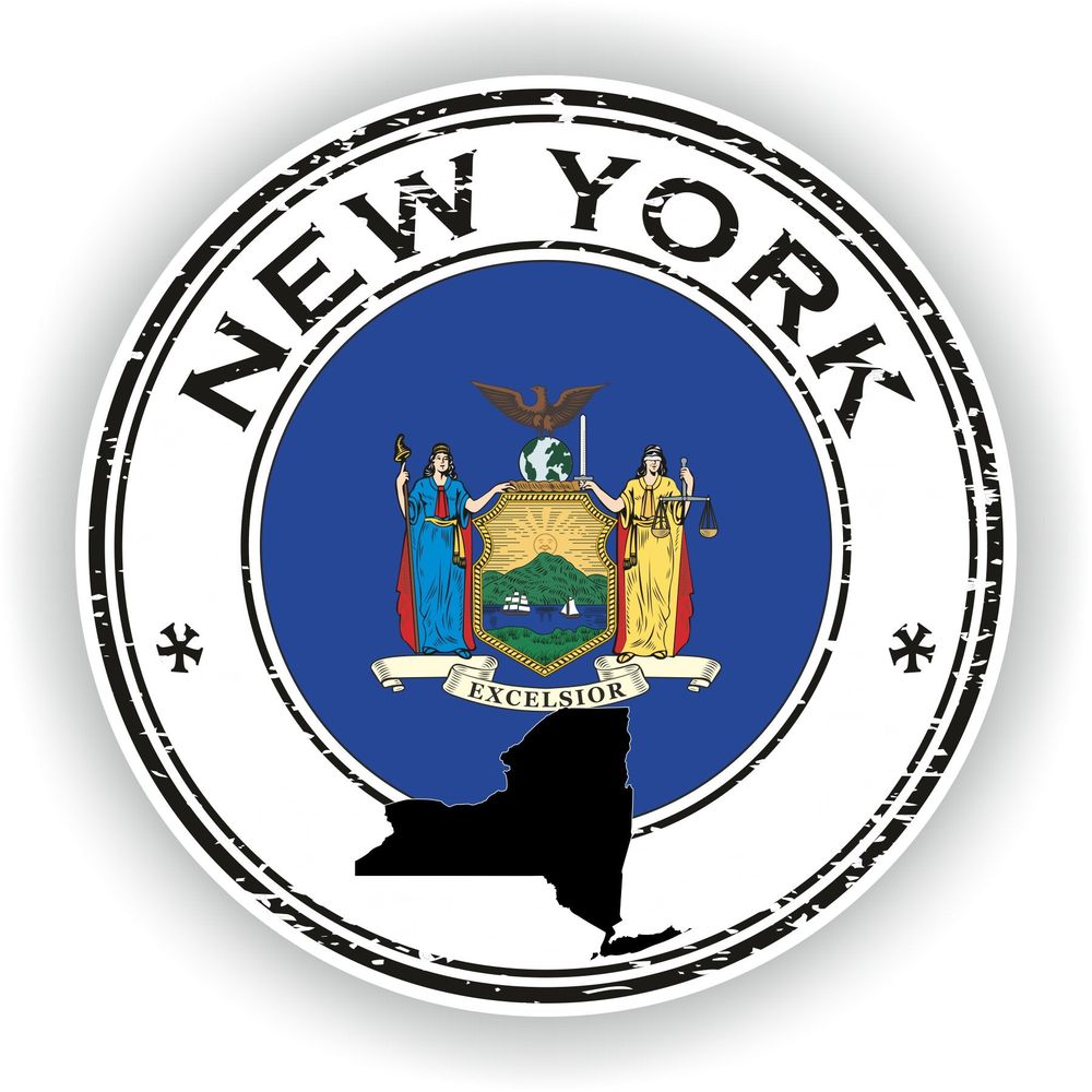 New York Seal Round Flag