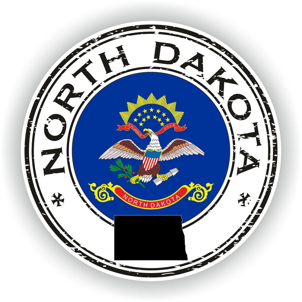 North Dakota Seal Round Flag